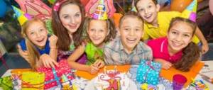 children at a birthday party