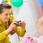 Photographing a child