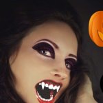 Макияж девушки-вампира на хэллоуин своими руками
