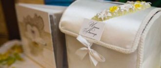 Making a treasury for money for a wedding with your own hands