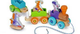 Паровозик со шнурком для катания, фото